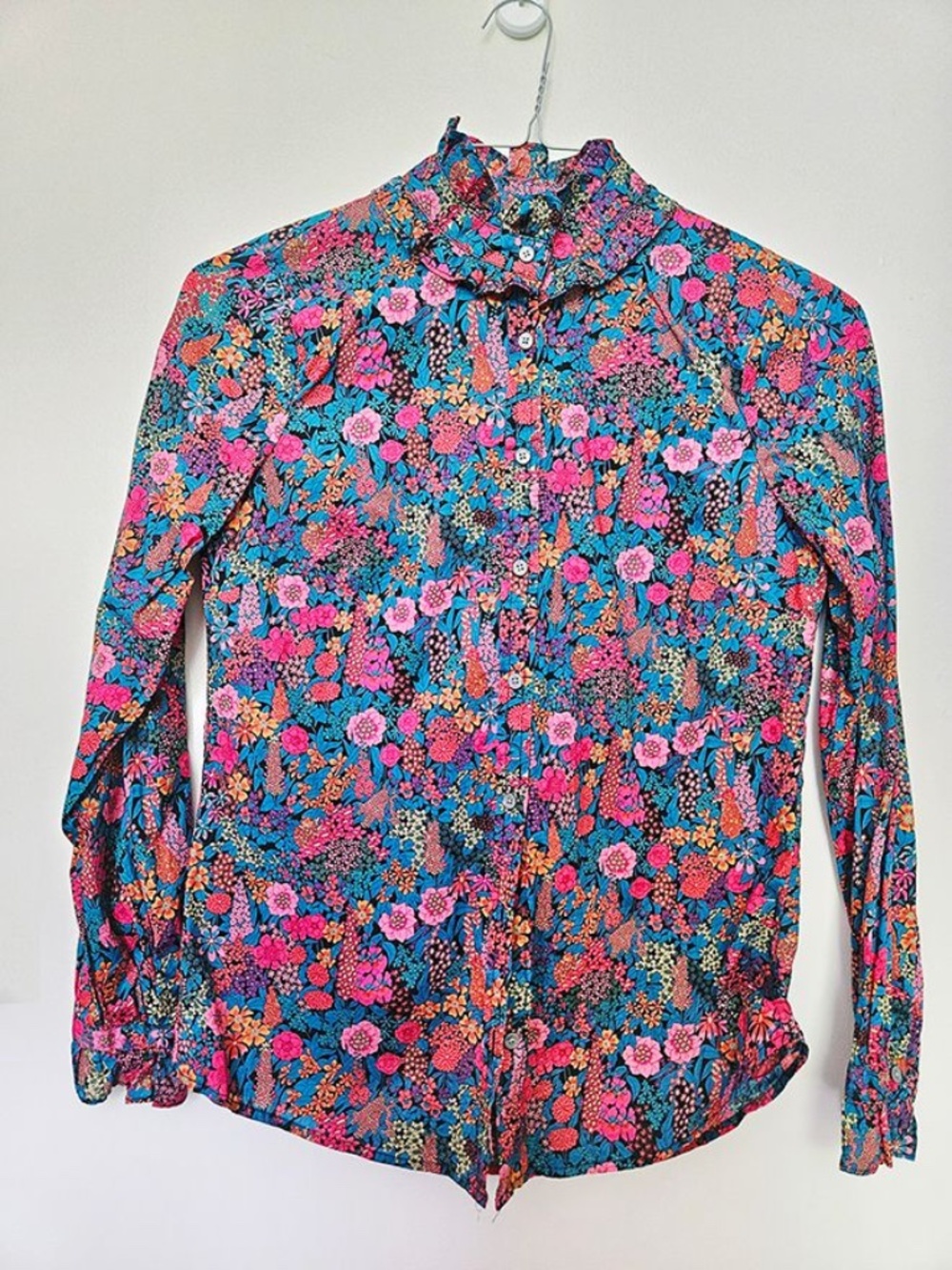 J.Crew x Liberty London Classic-Fit Shirt with Ruffle Collar in XS - Picture 2 of 5